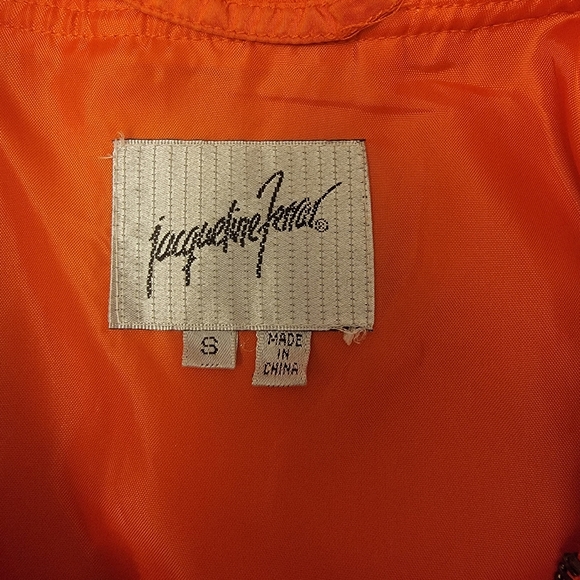 Women's Vintage 100% Silk Jacqueline Ferrar Orange Jacket - Size Small - Picture 2 of 6